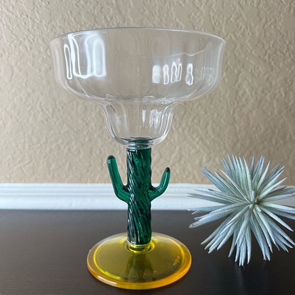 Vintage NCC 1994 Cactus Margarita Glass/ Coupe, Vintage Barware, Acrylic, Cinco - Picture 3 of 7